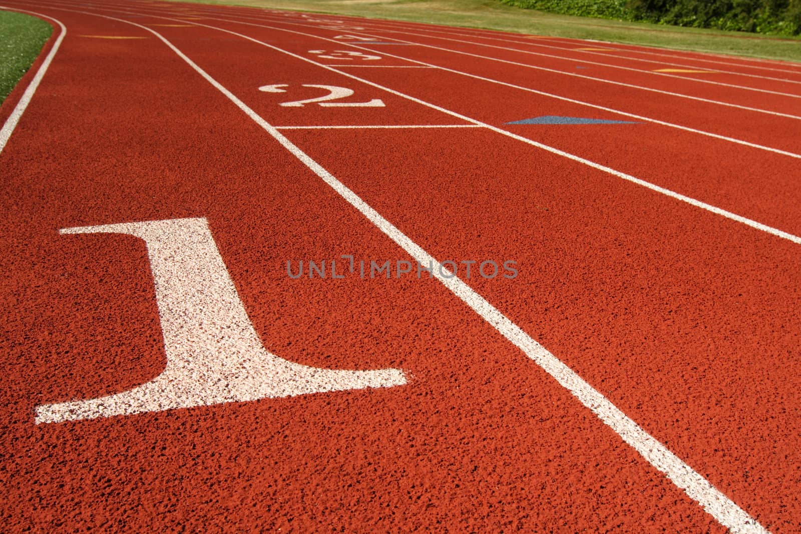 Start line in a running track