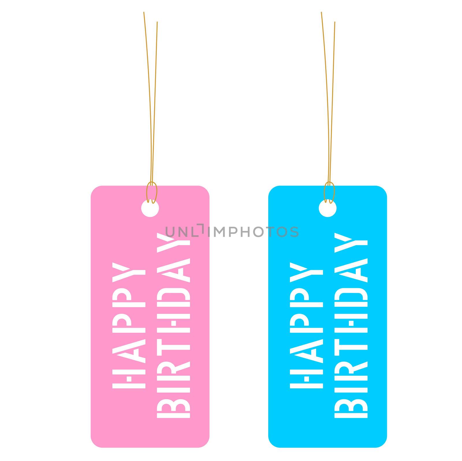 Happy birthday tag label in vector format