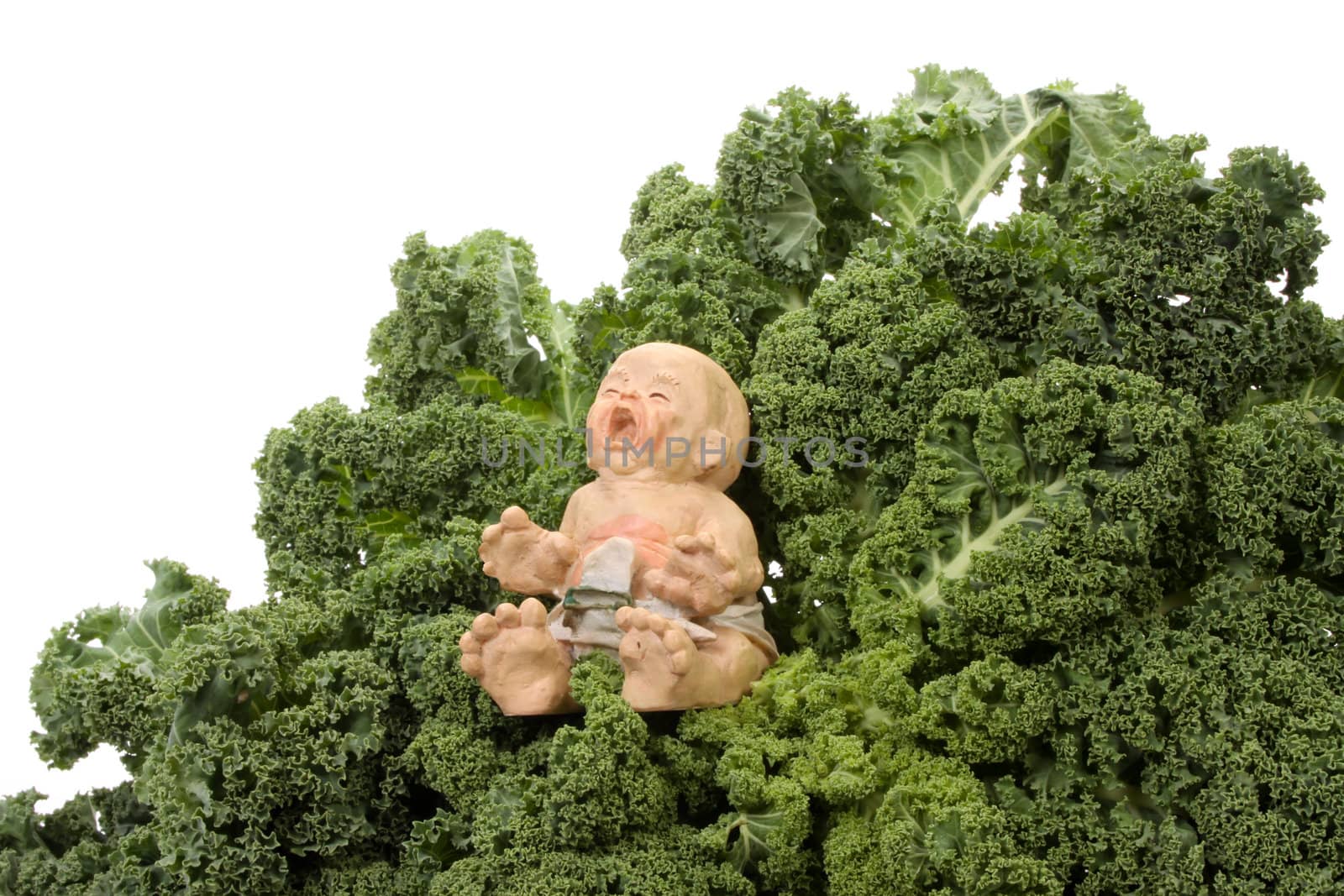Criying doll coming out from borecole,