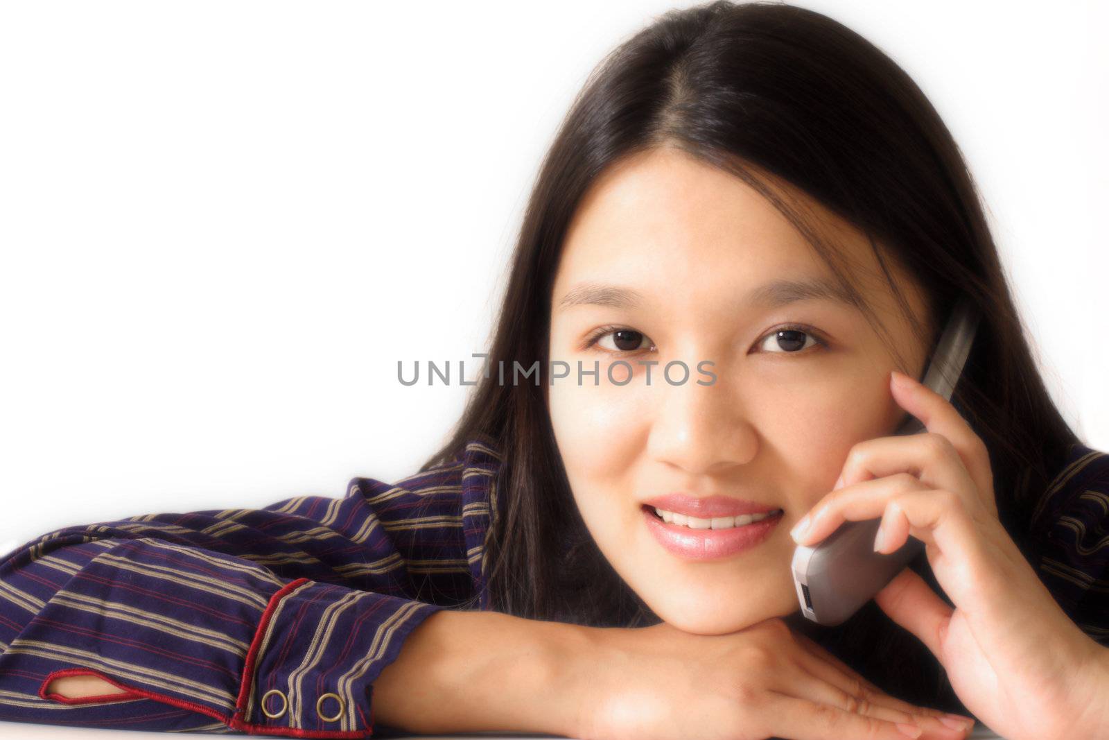 A businesswoman making a phone call