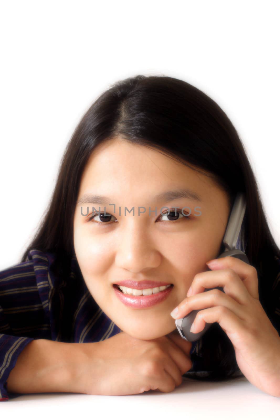 A businesswoman making a phone call