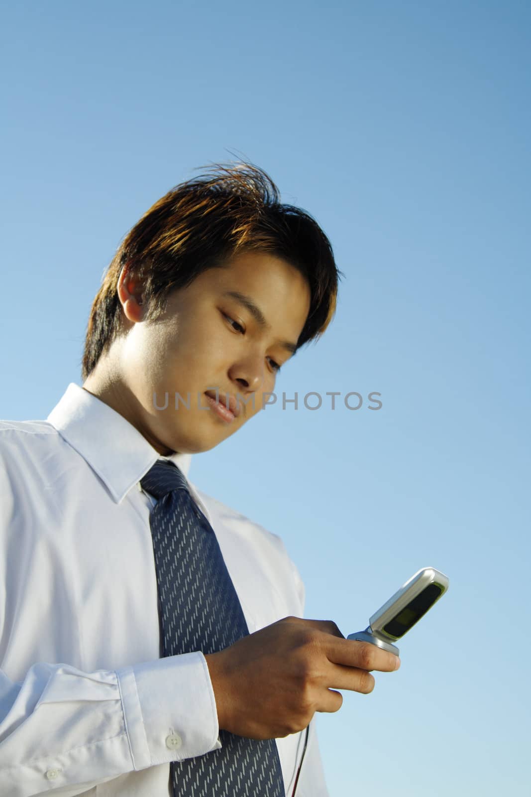 Businessman making a phone call