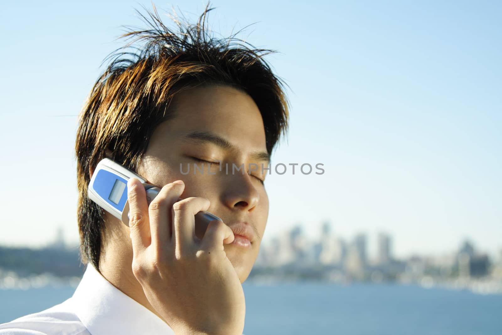 Businessman making a phone call