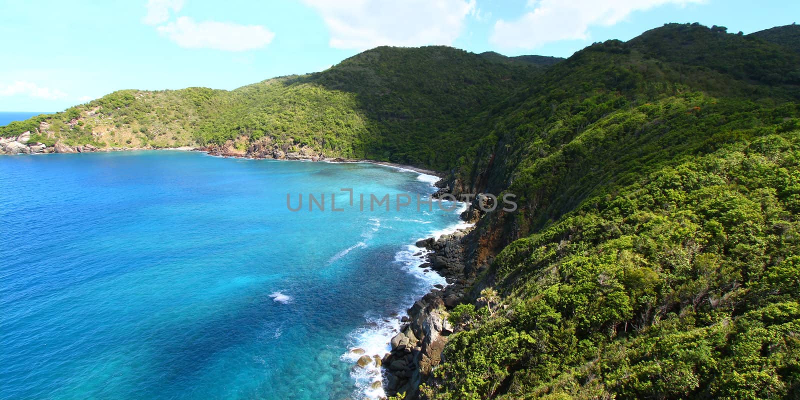 View of the beautiful Shark Bay National Park of Tortola - BVI.