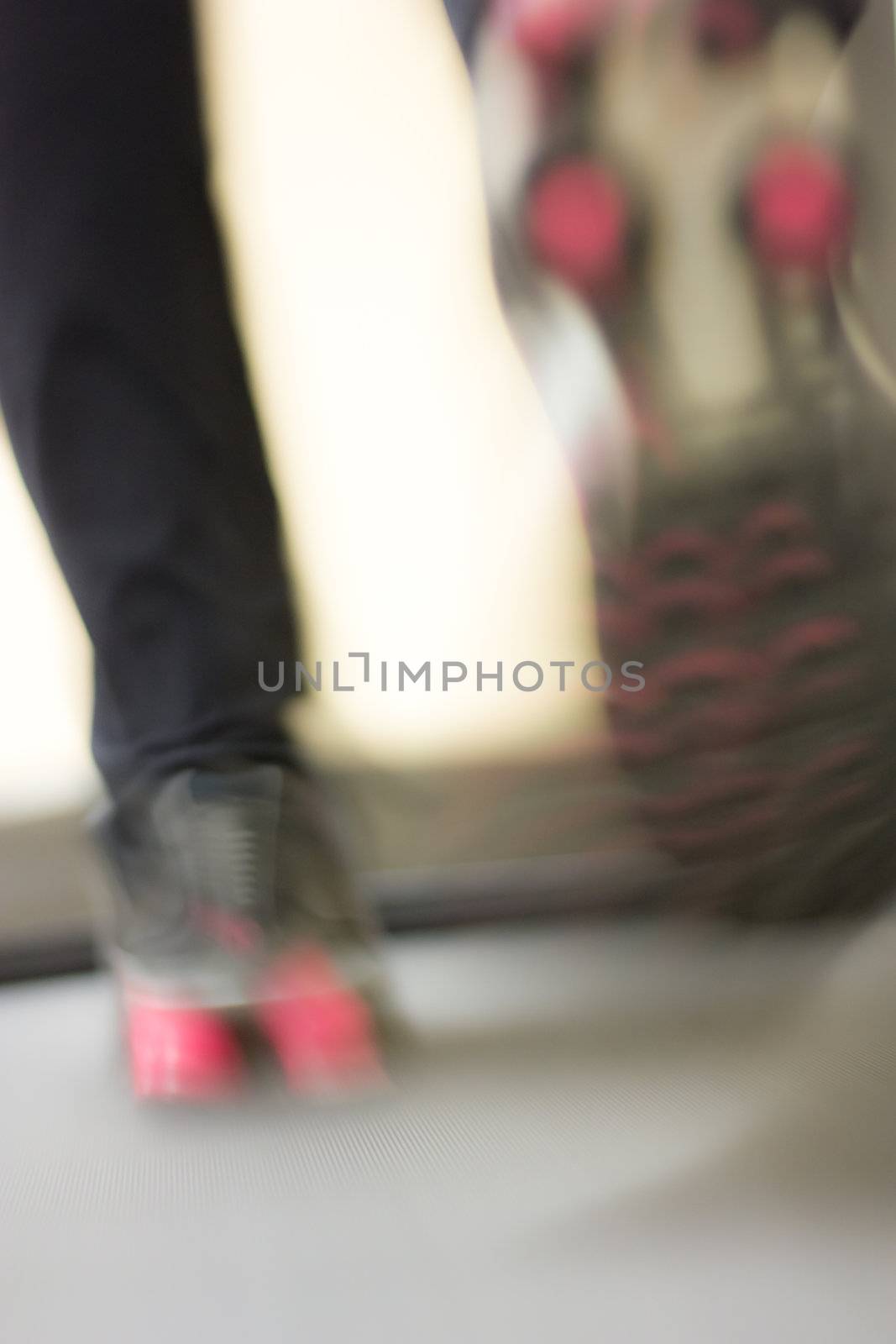motion close photo of running shoes