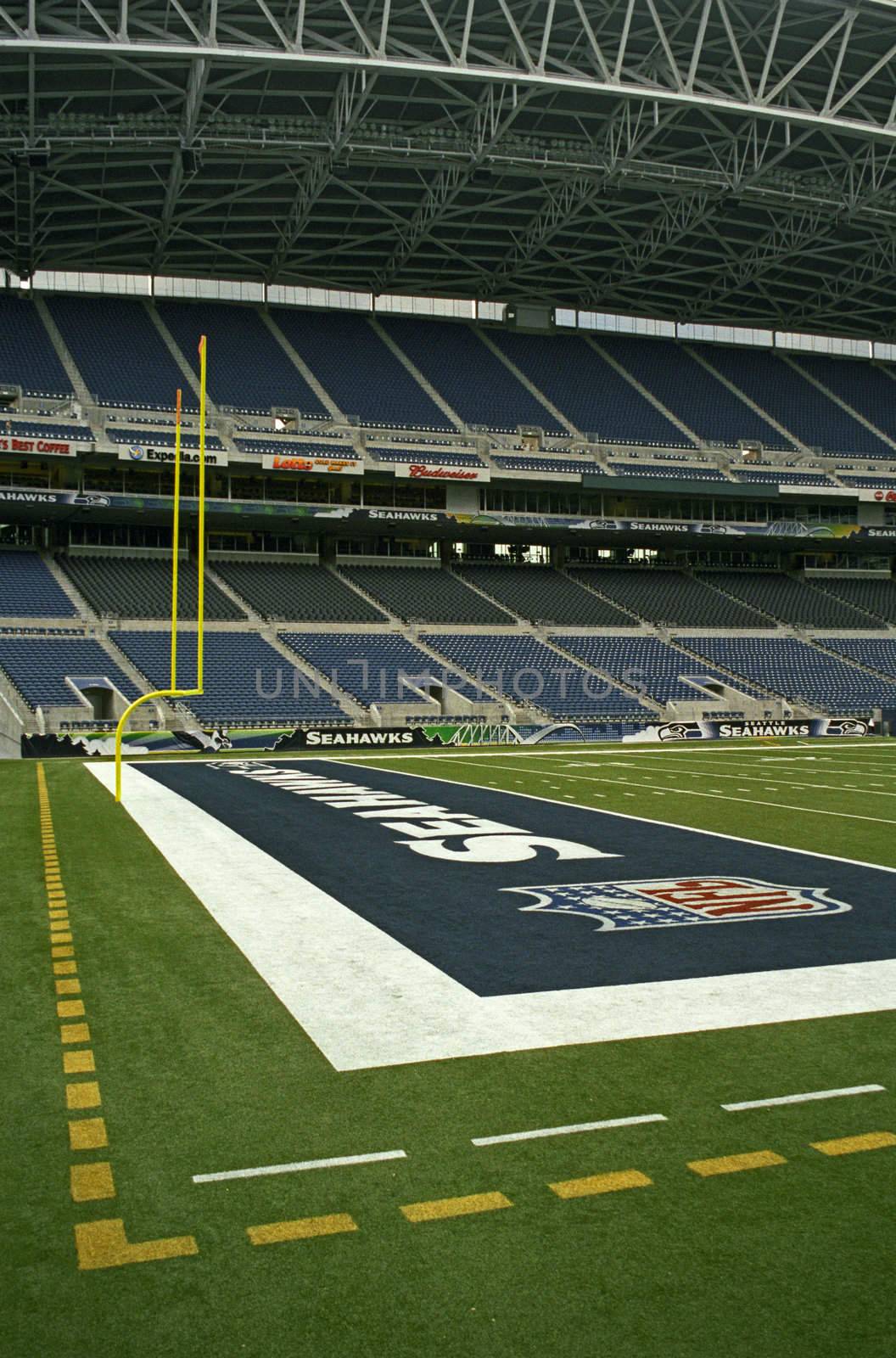 Goalposts in the Seattle Seahawks stadium