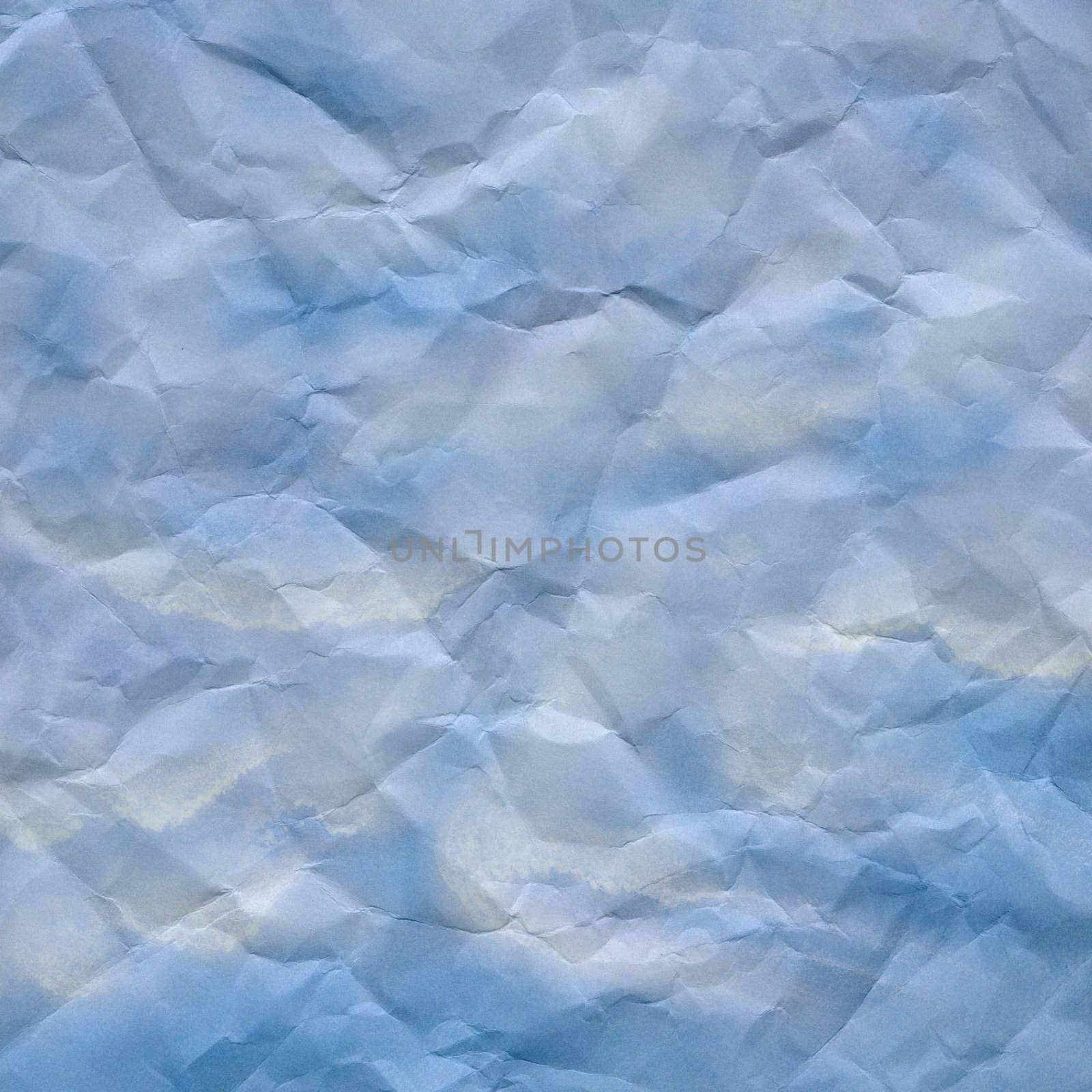background of blue and white crumpled printing paper