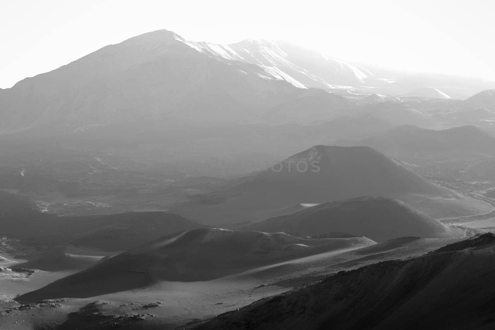 Haleakala in black and white.