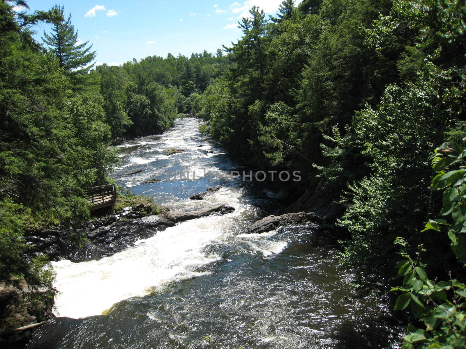 mountain river in quebec