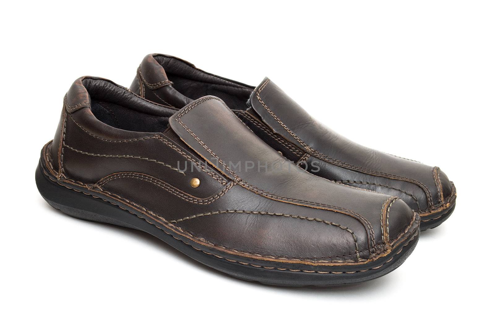 Leather brown shoes by Nickondr