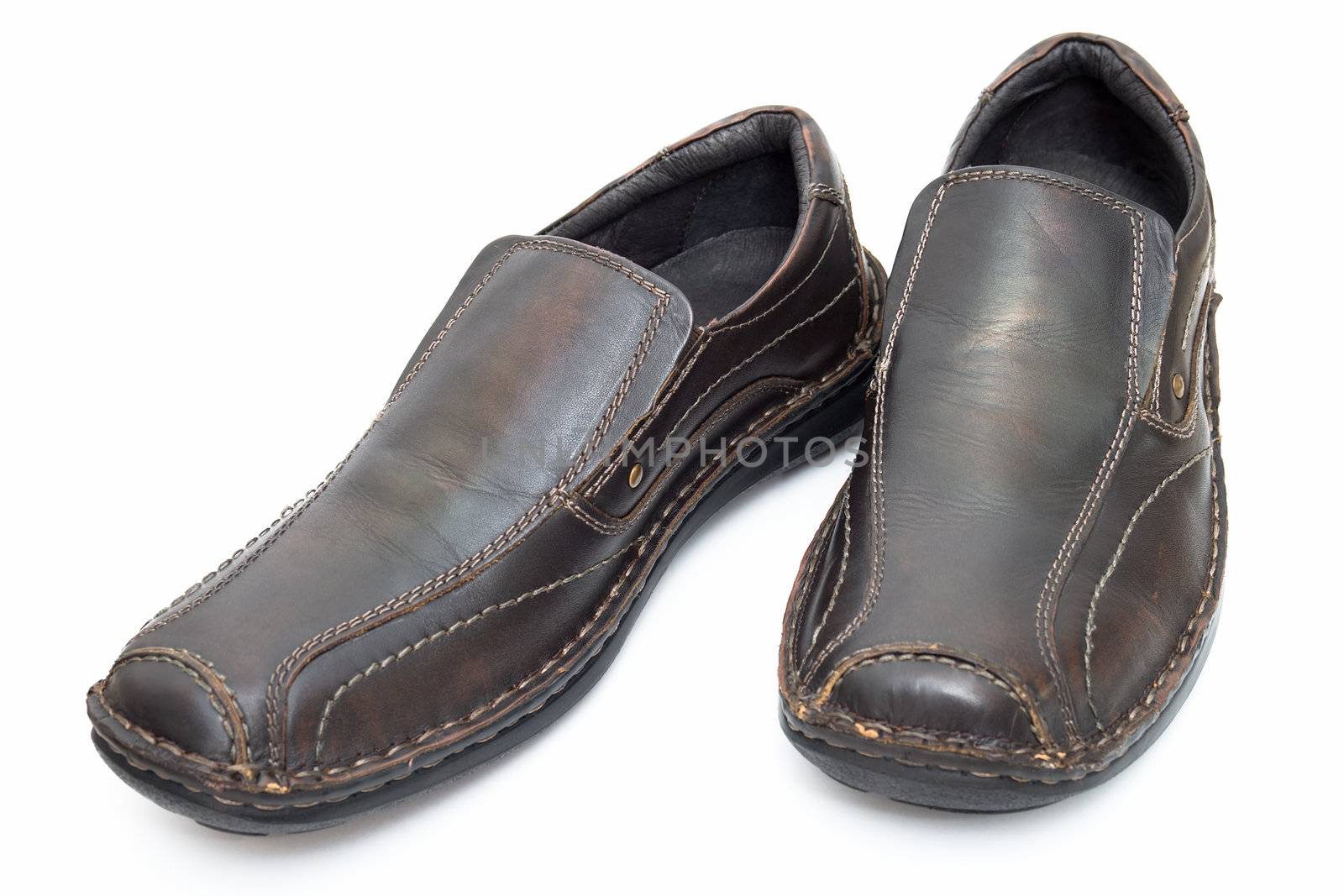 Leather brown shoes by Nickondr