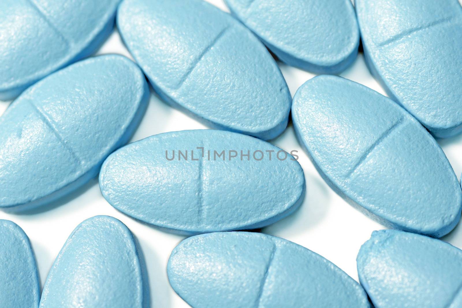 Blue pills background