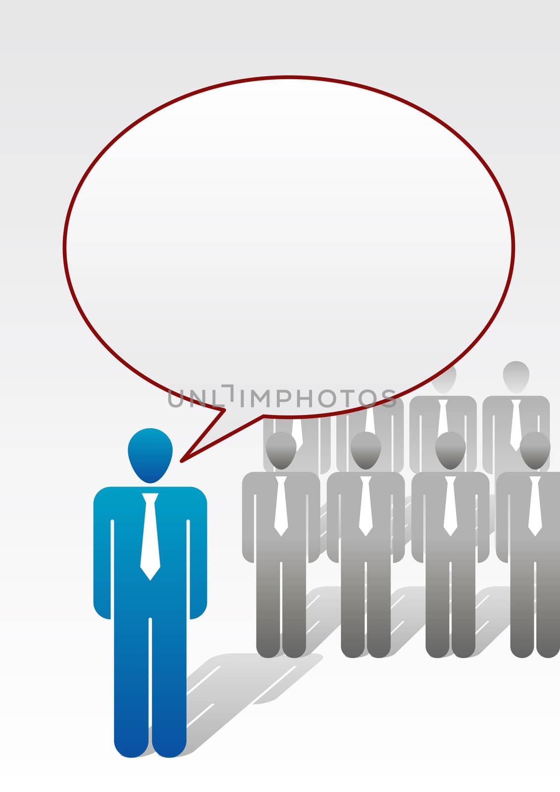 Business Illustration, Convention speech, space for free message