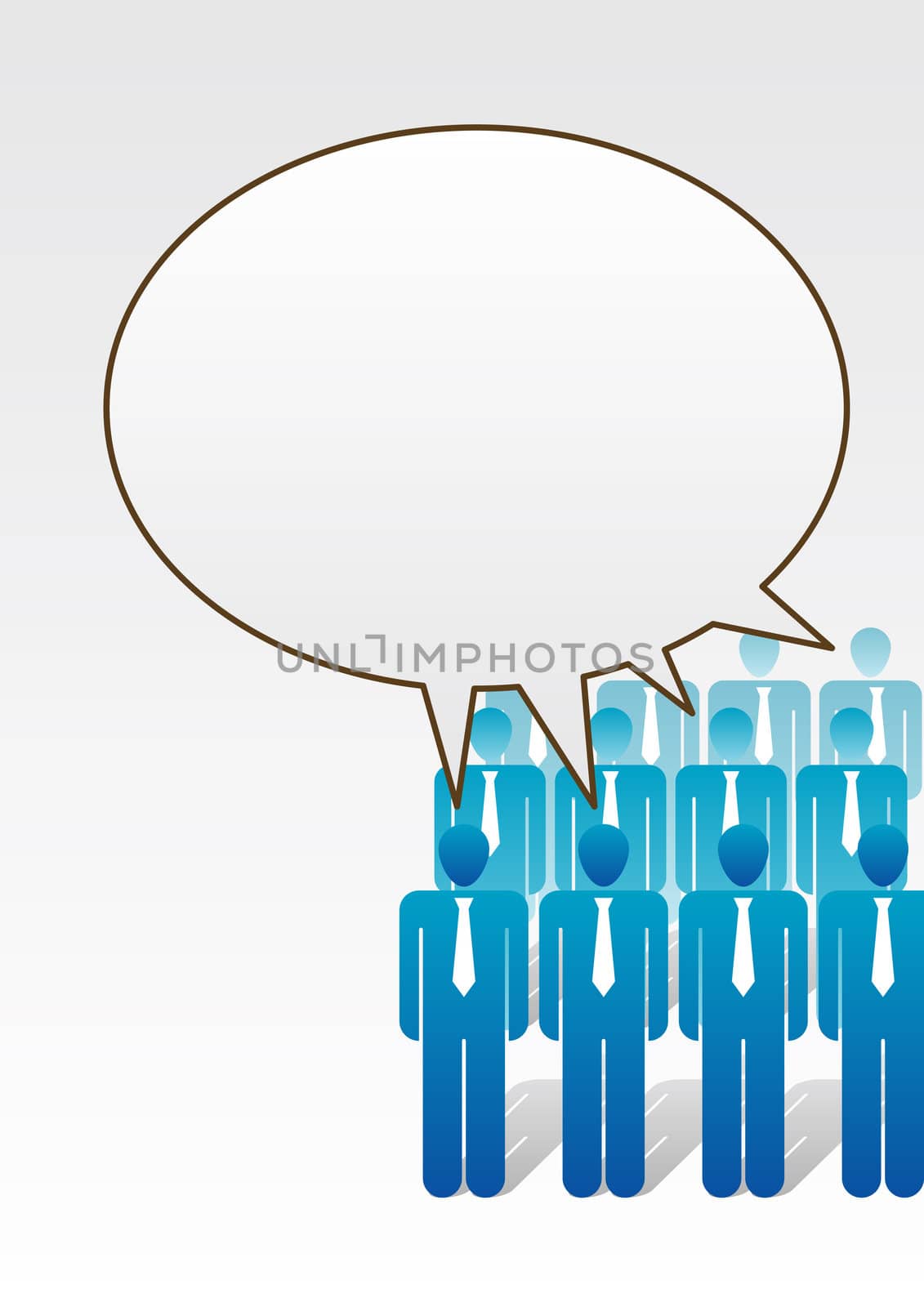 Business Illustration, free message space