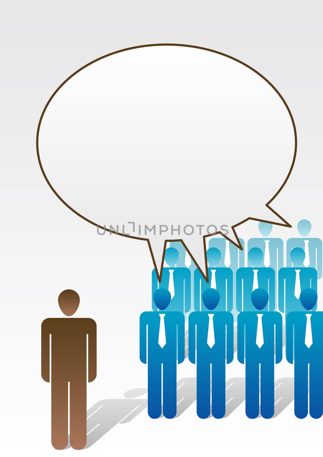 Business Illustration, free message space