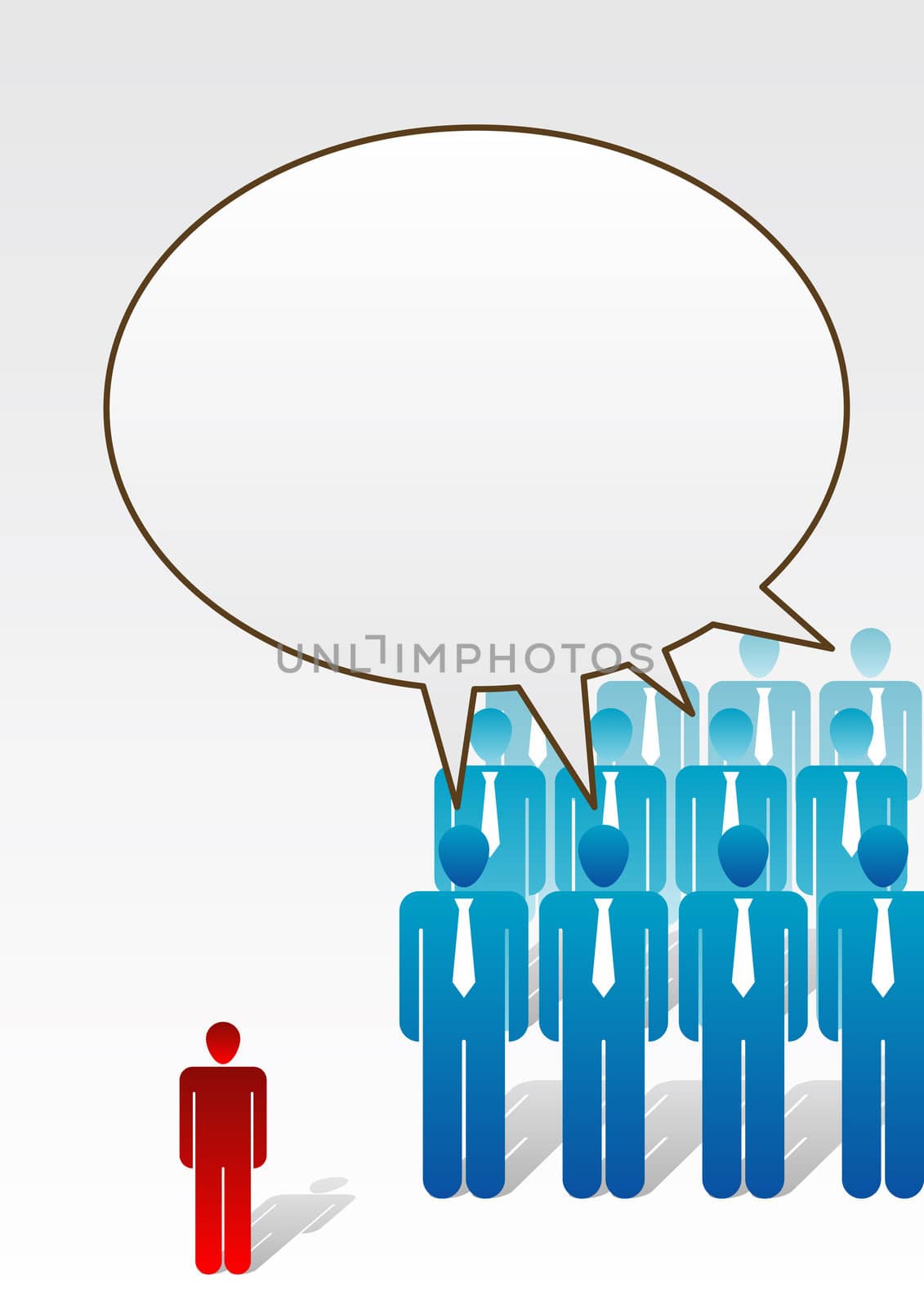 Business Illustration, free message space