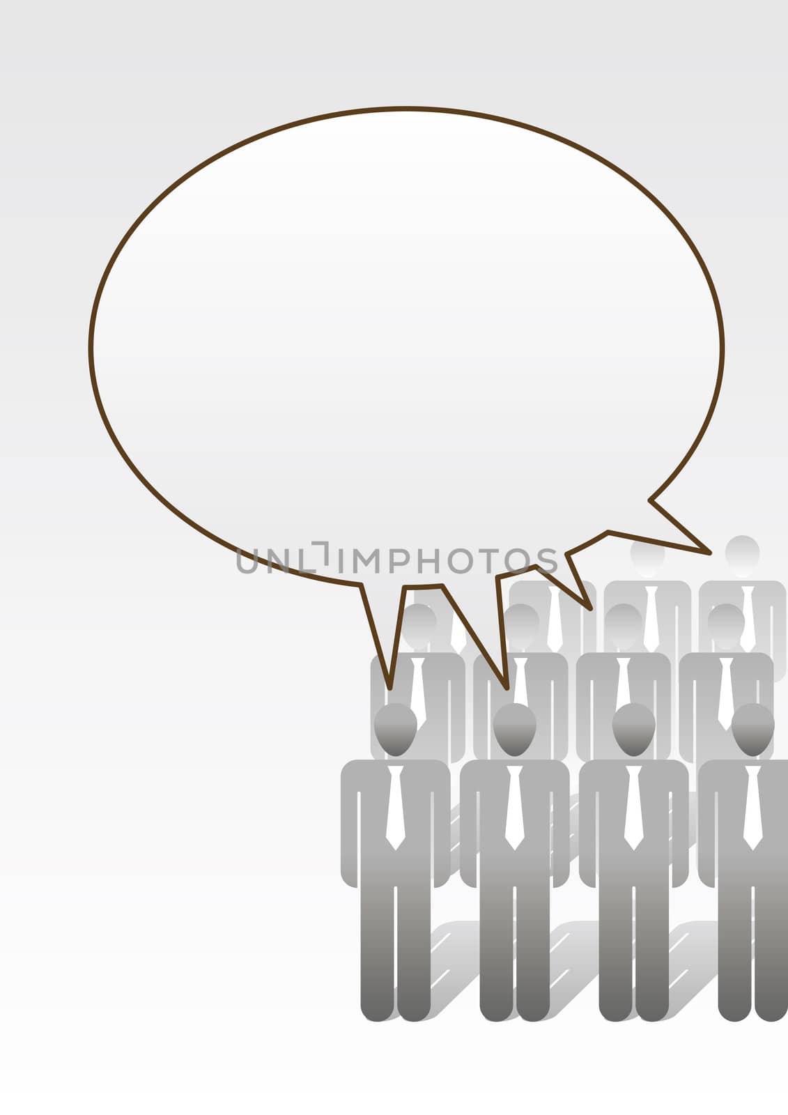 Business Illustration, free message space