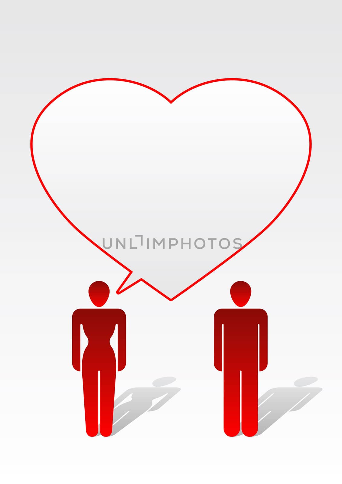 Woman and man in love - Love Icon Series - Message