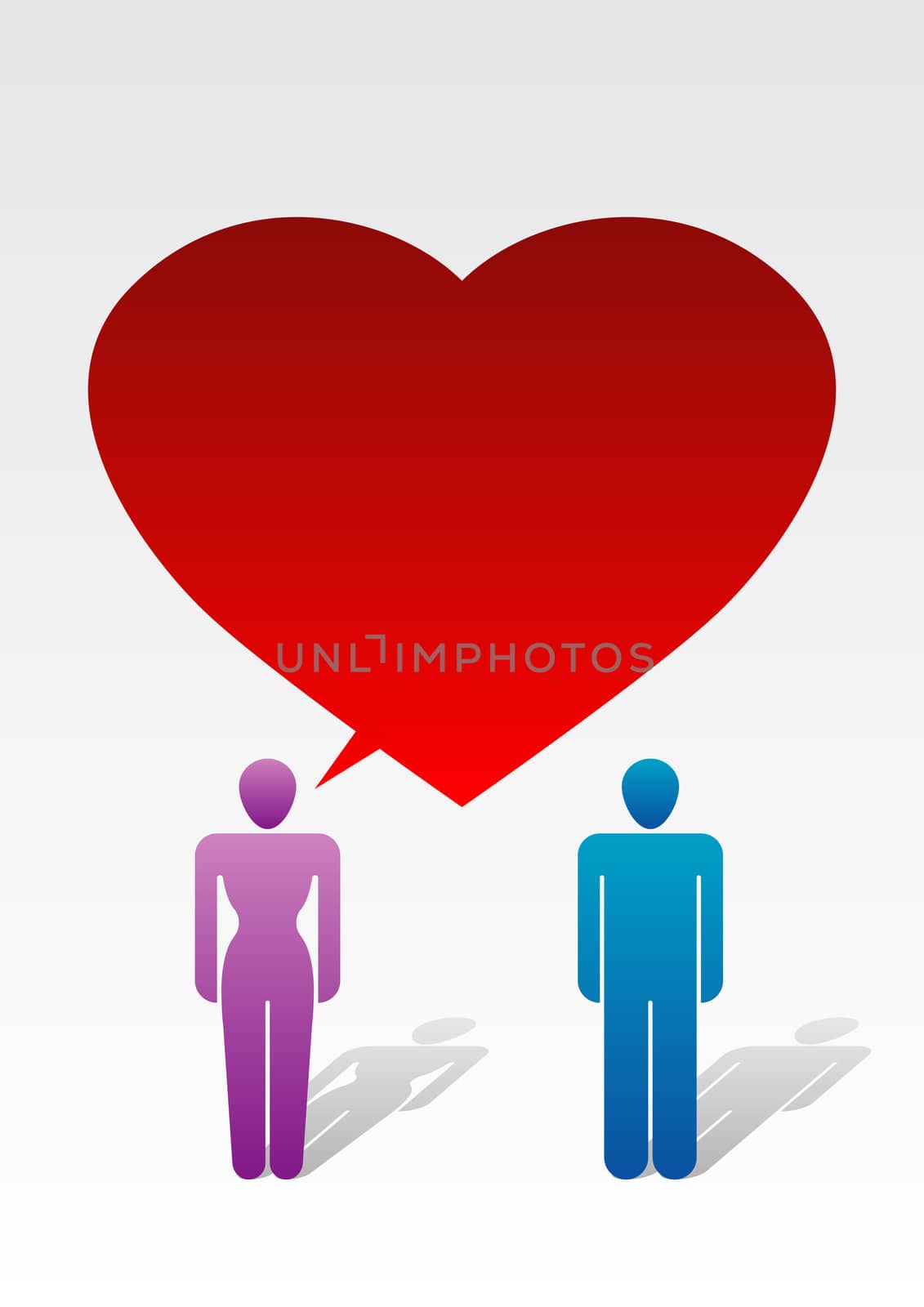 Woman and man in love - Love Icon Series - Message
