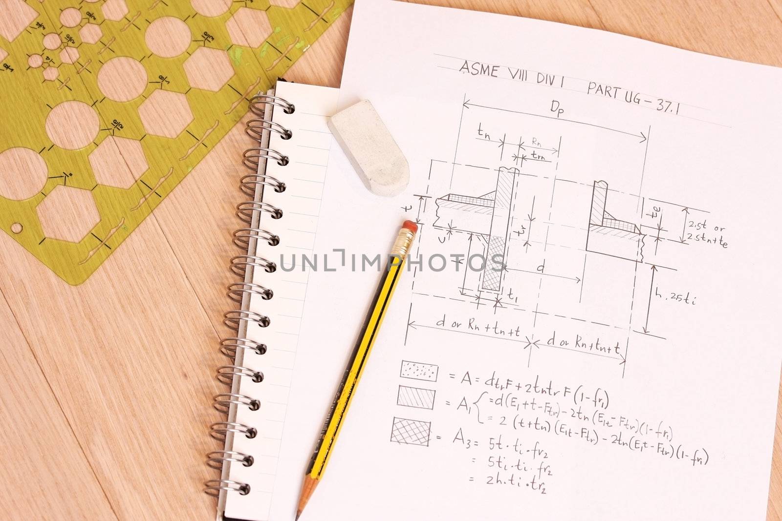 sketch of nozzle as per asme code calculation - many uses in oil and gas industry.