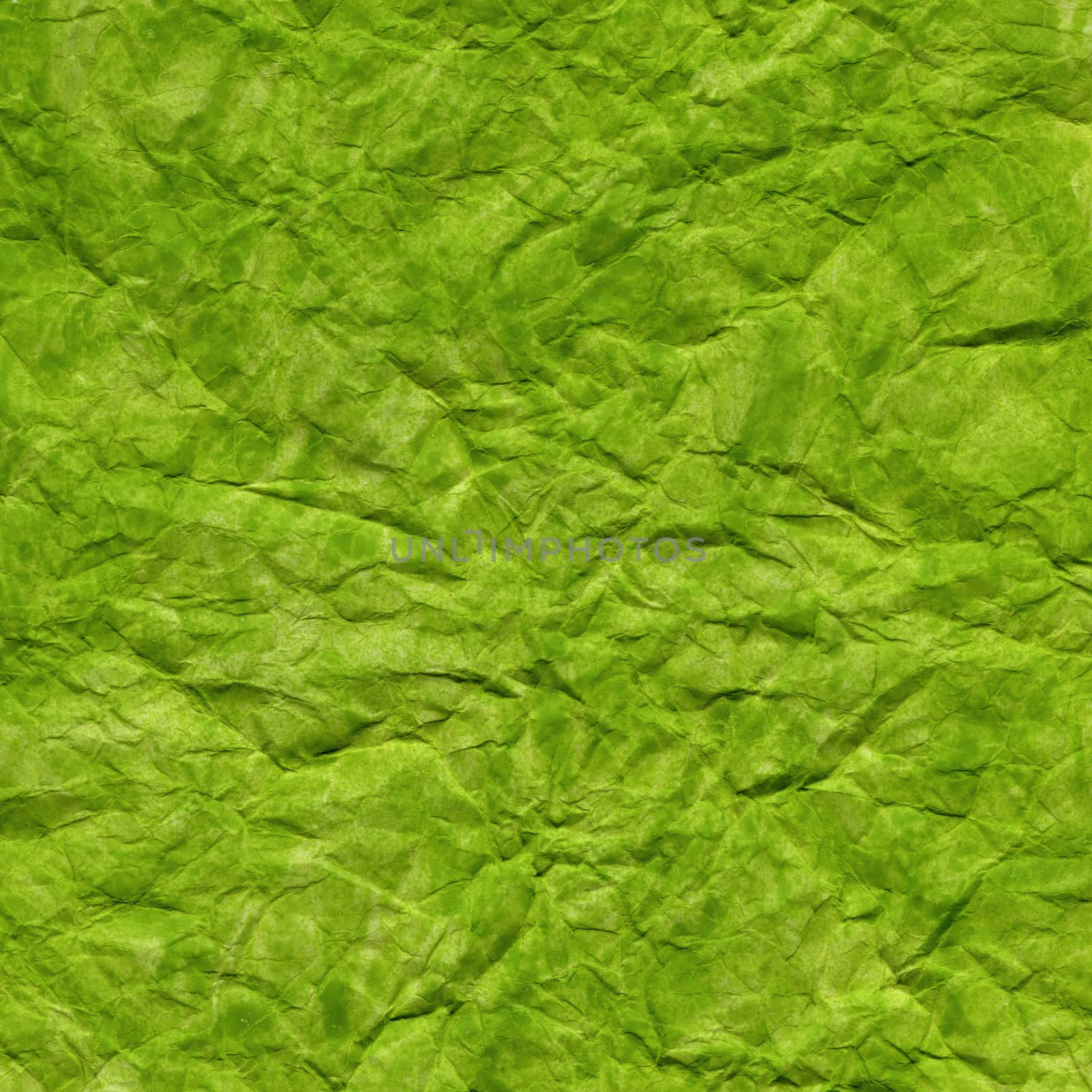 bright green watercolor background painted on a crumpled printing paper, self made