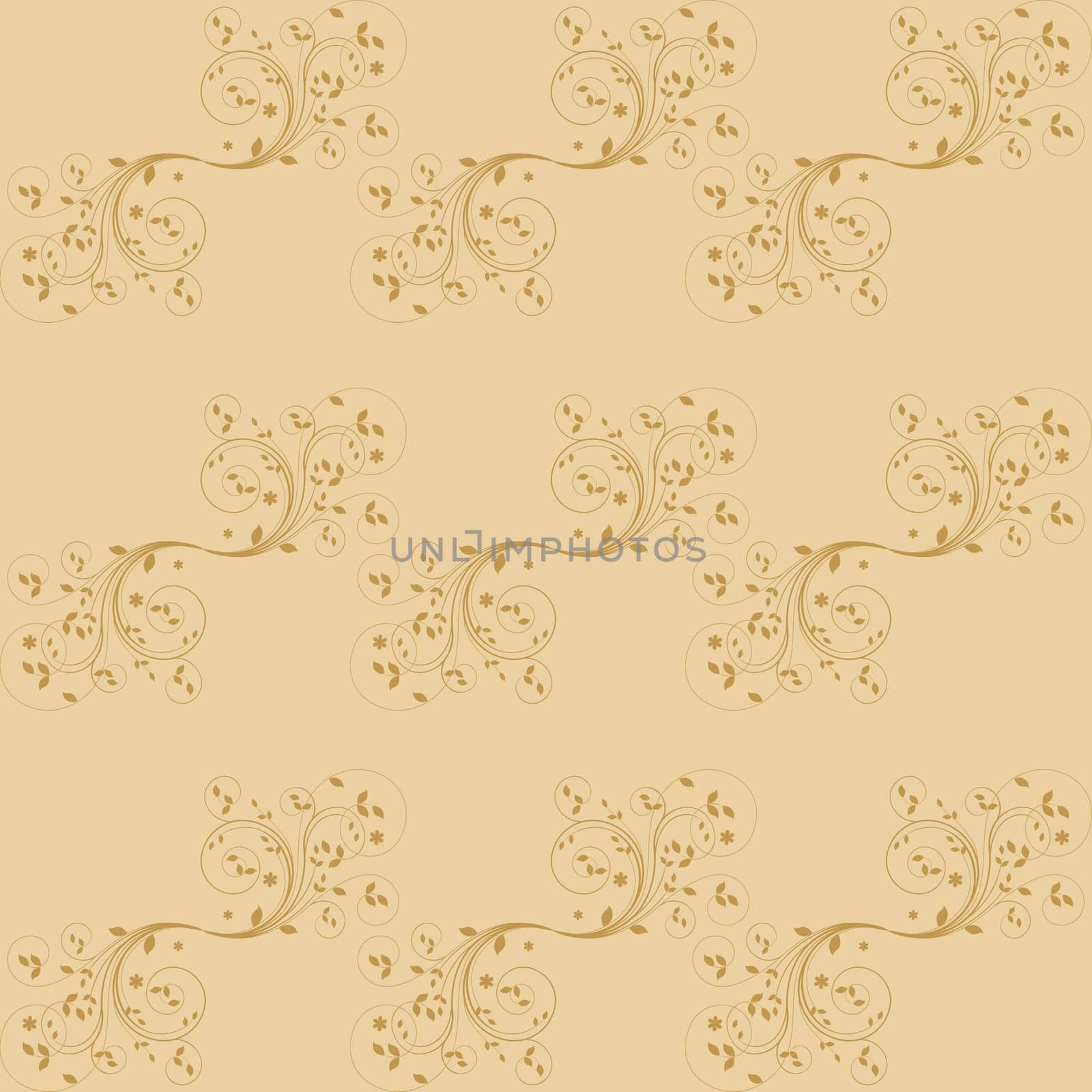 Seamless wallpaper of classic floral pattern