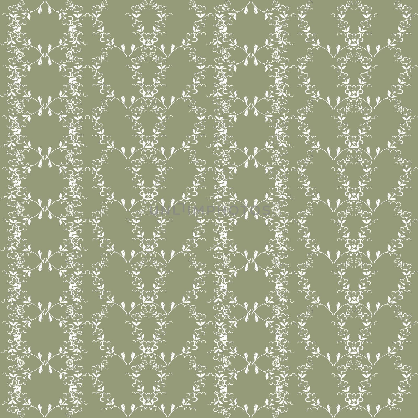 Seamless wallpaper of classic floral pattern 
