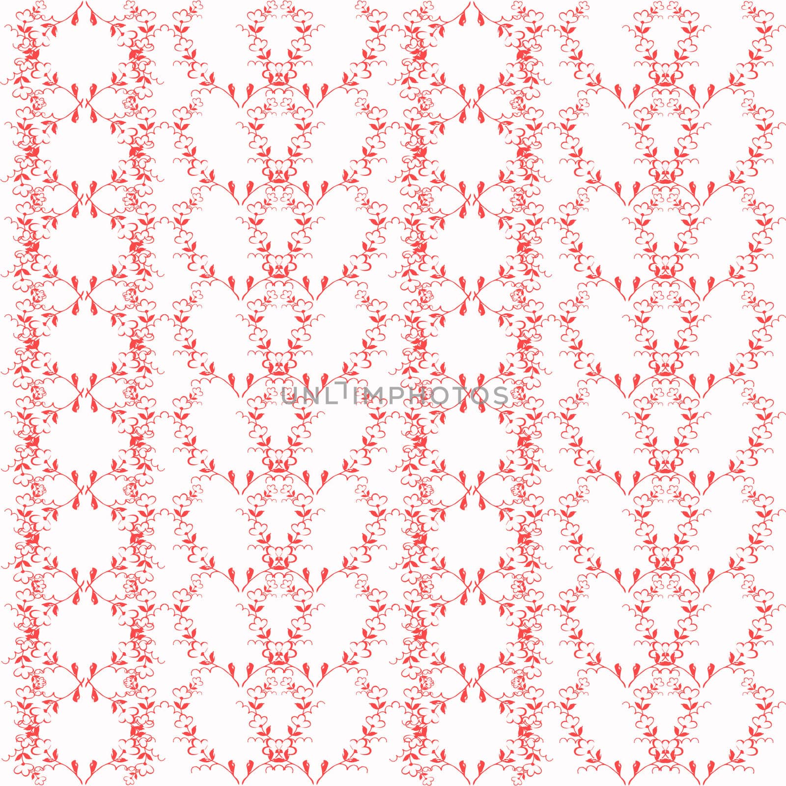Seamless wallpaper of classic floral pattern 
