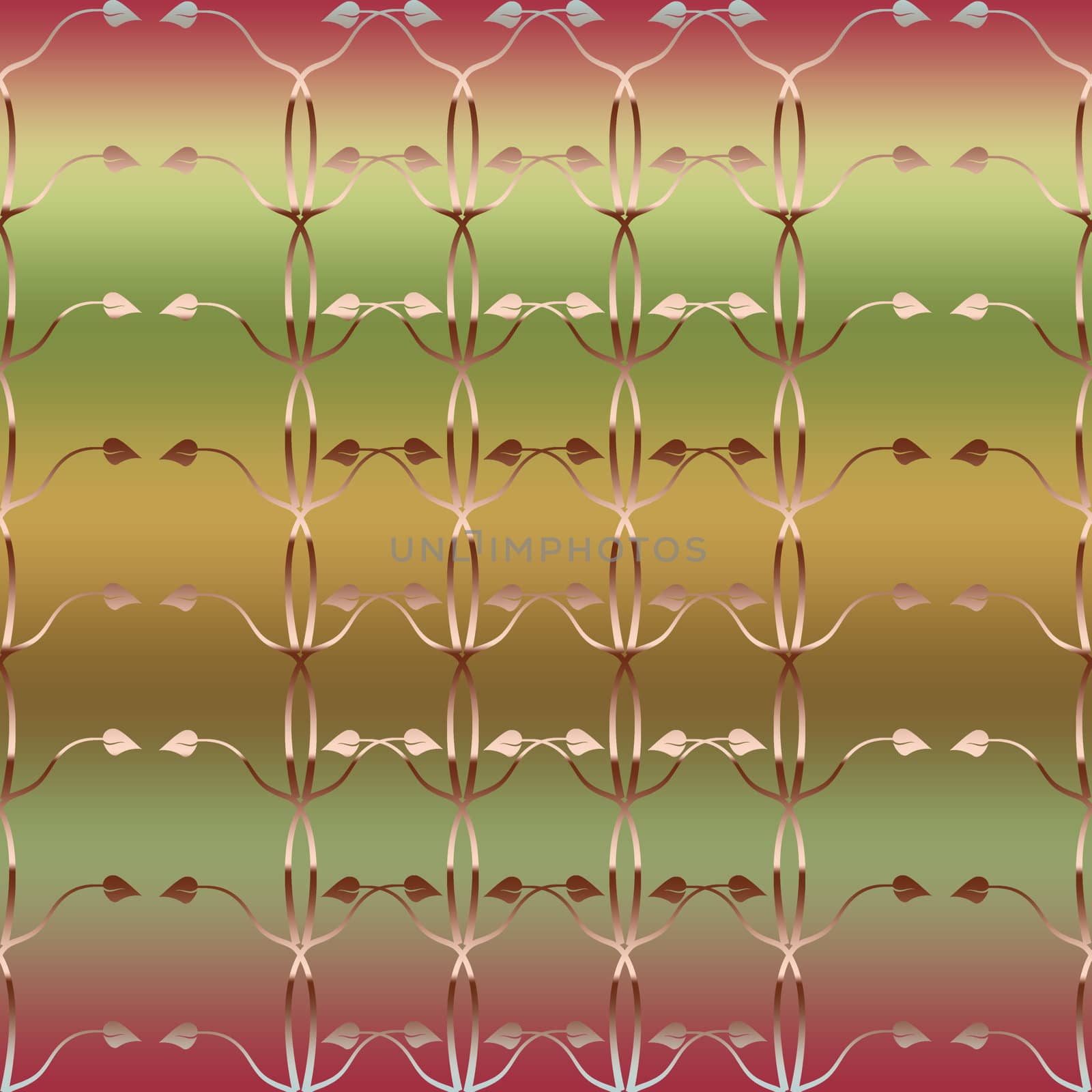 Seamless wallpaper of floral pattern on colorful background