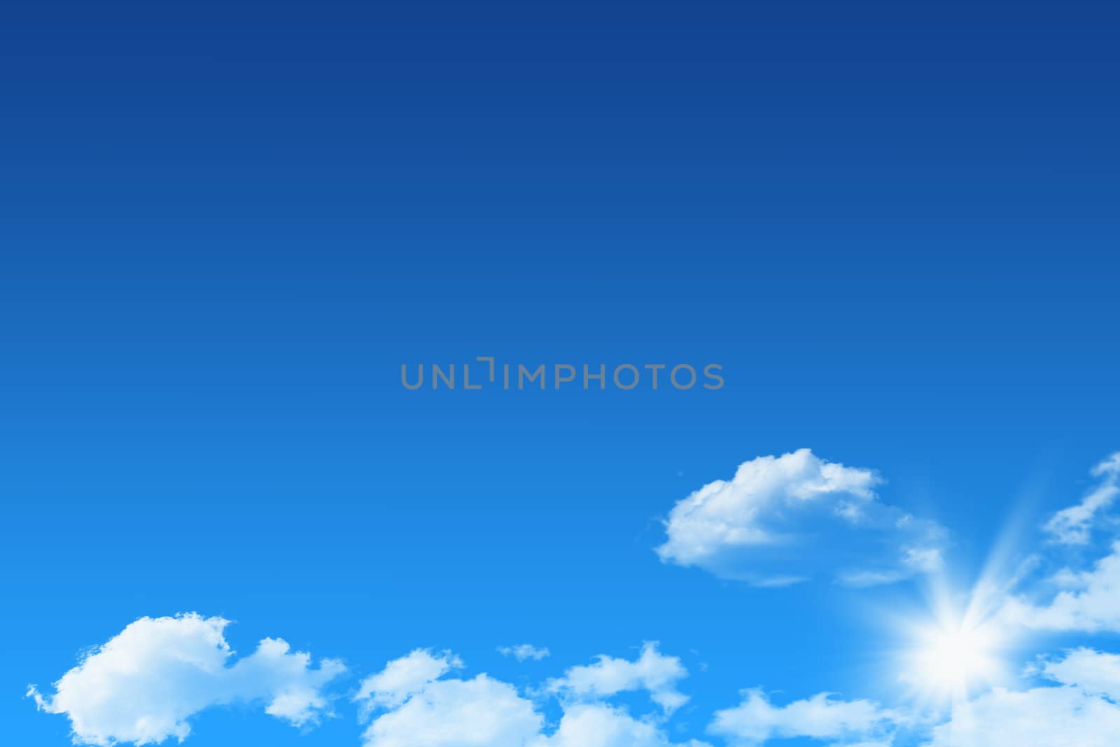 Abstract background of blue sky and white cloud