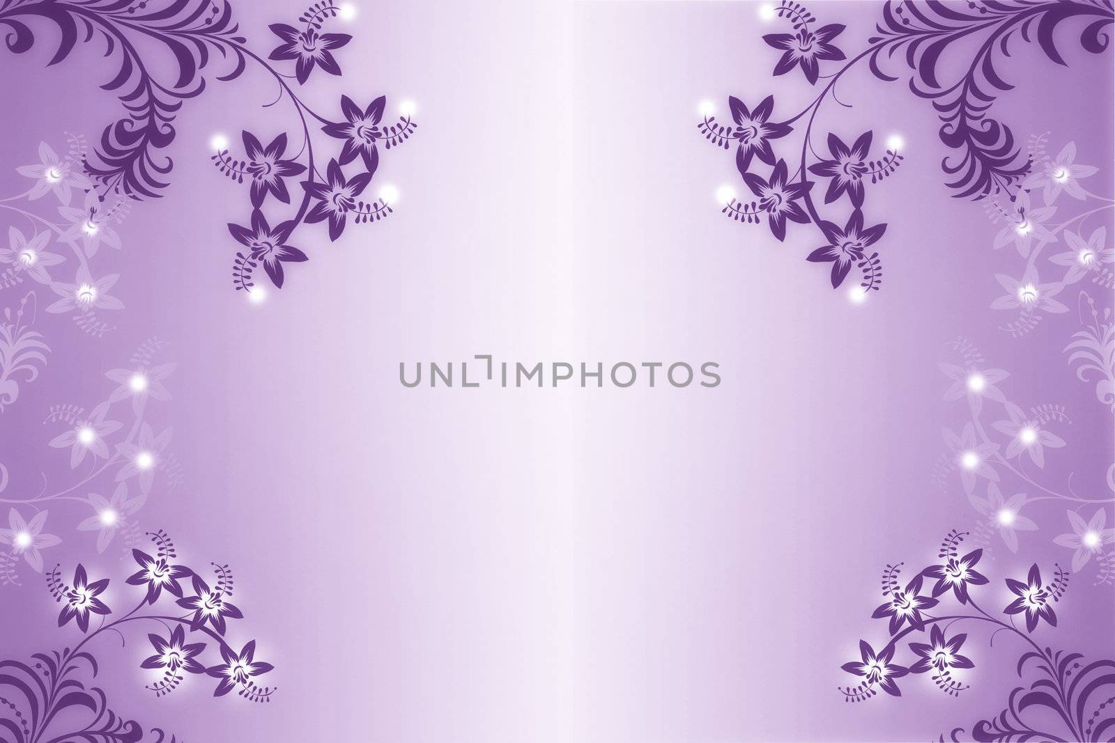 Beautiful abstract floral  on purple background 
