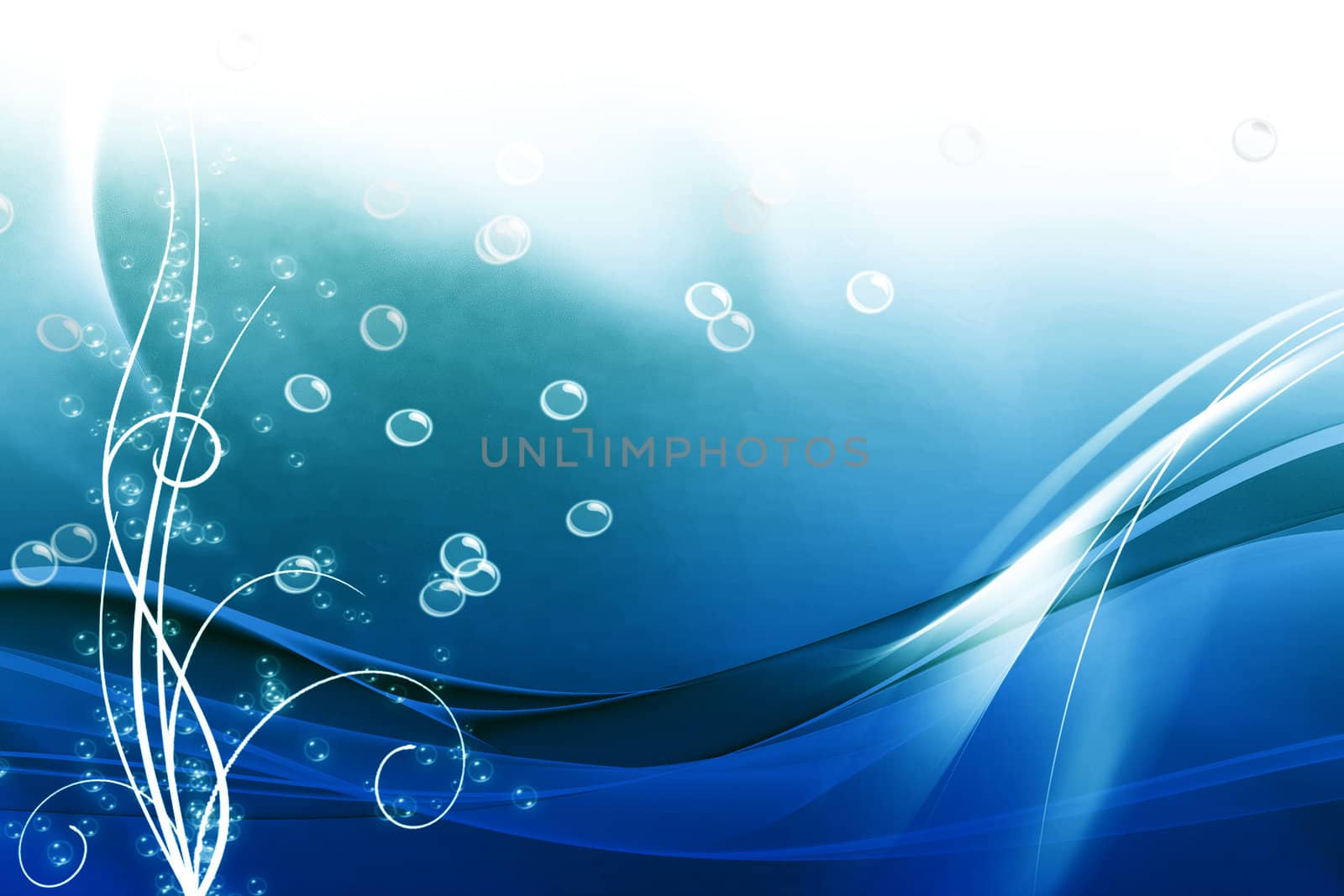 Beautiful abstract water wave and bubble background 
