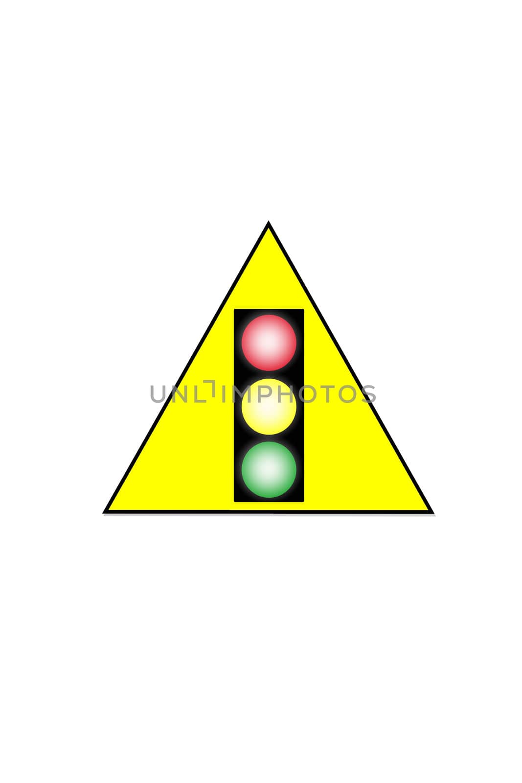 Traffic sign isolated on white background