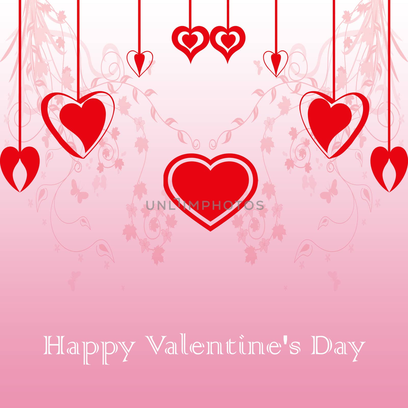 Greeting card of Valentine's Day
