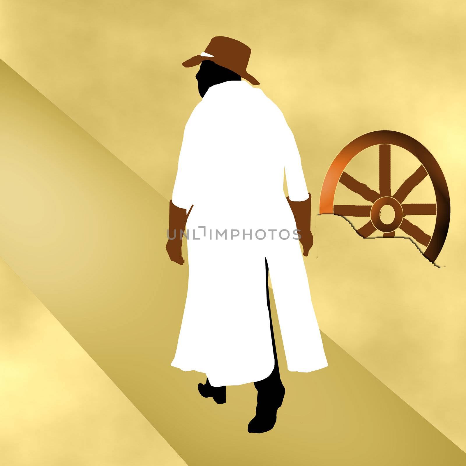 Cowboy in White Overcoat by karensuki