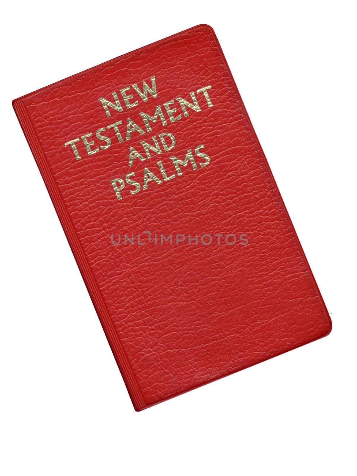 red bible isolated over a white background