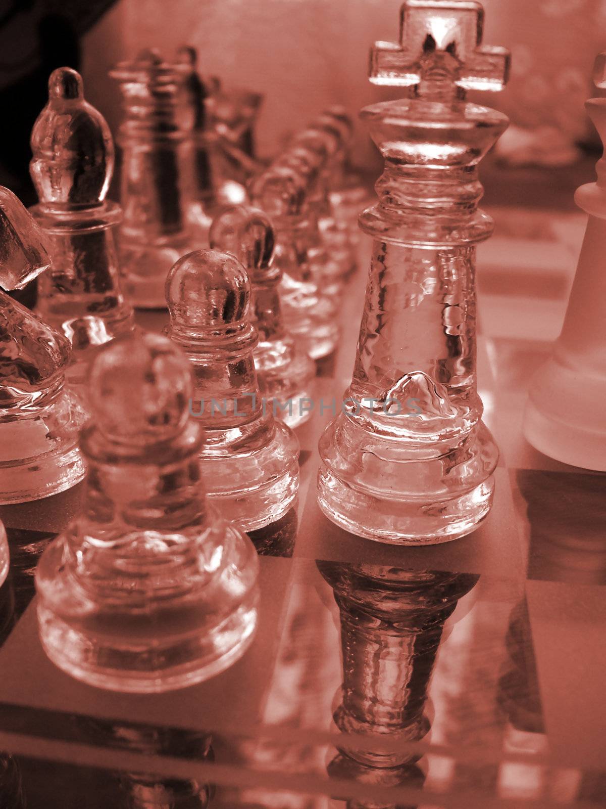 glass chess set game by leafy