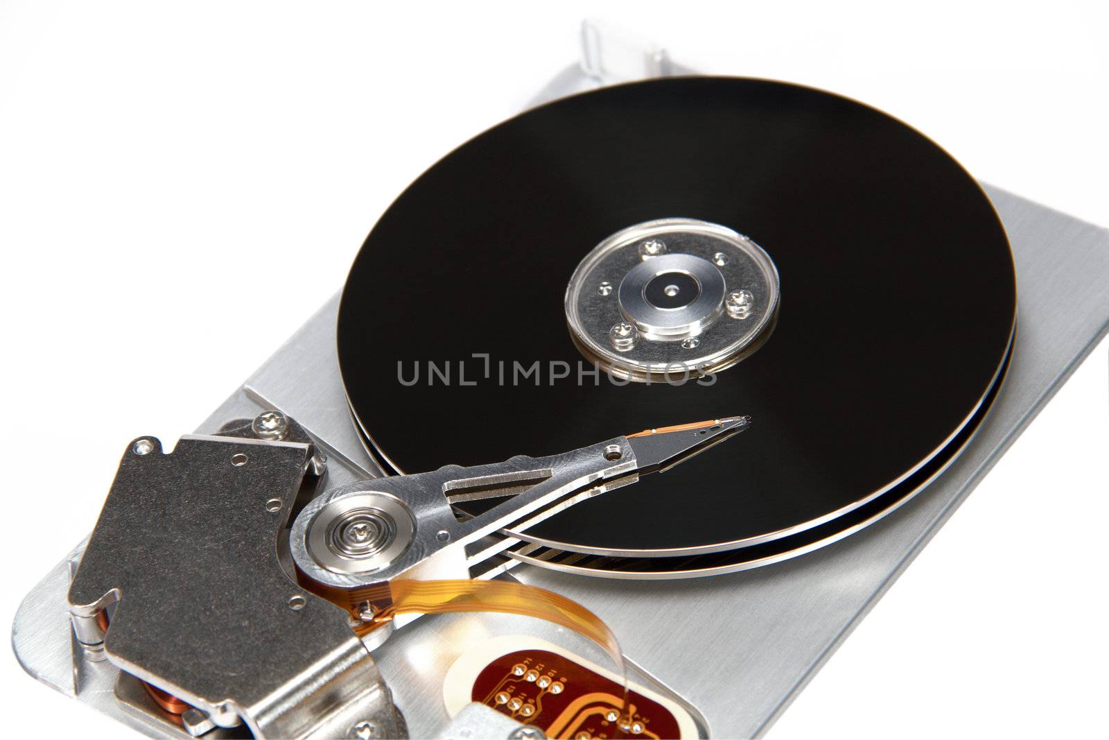Image the hard drive, isolated on a white background
