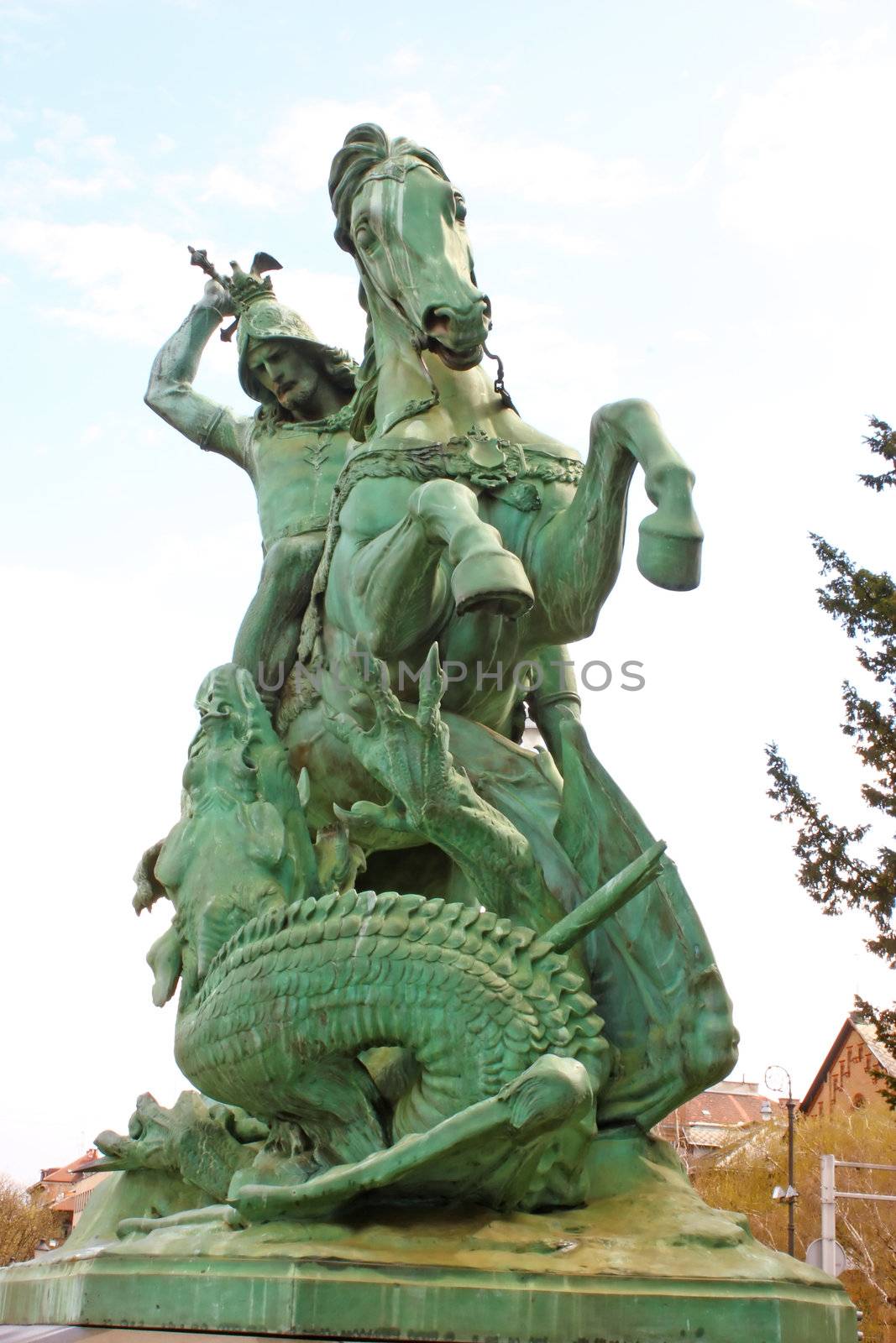 St George Killing the Dragon, sculpture