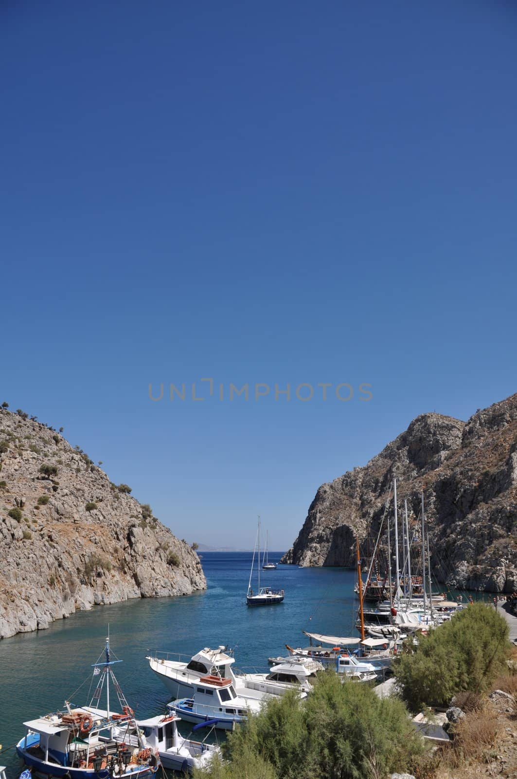 beautiful greek island port in Kalymnos, Greece