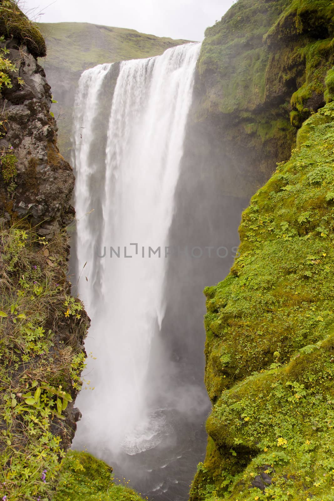Big beauty waterfall - Skogafoss in south of Iceland