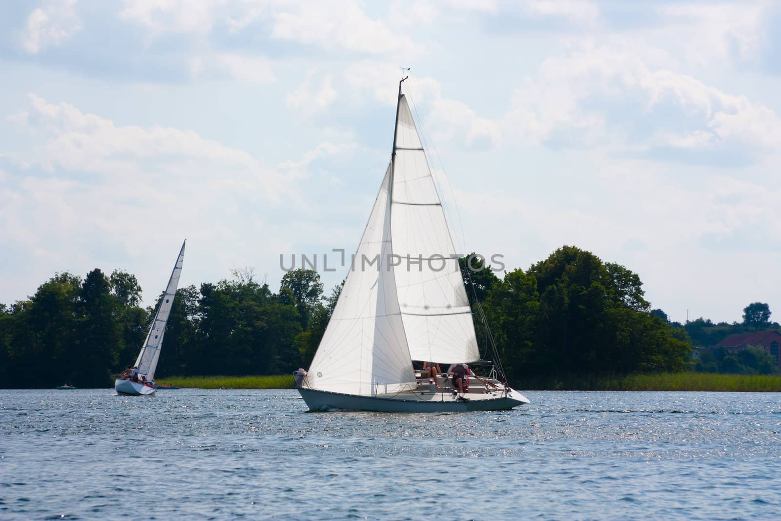 yacht on the lake