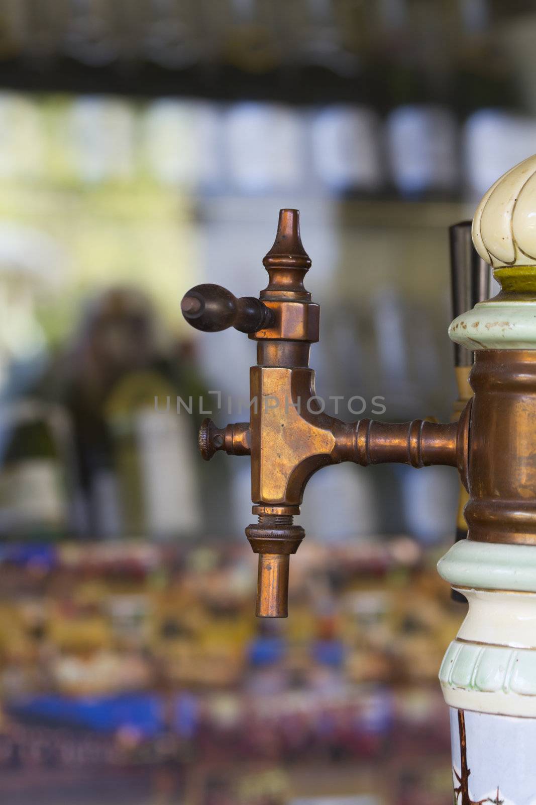 old beer tap at the bar