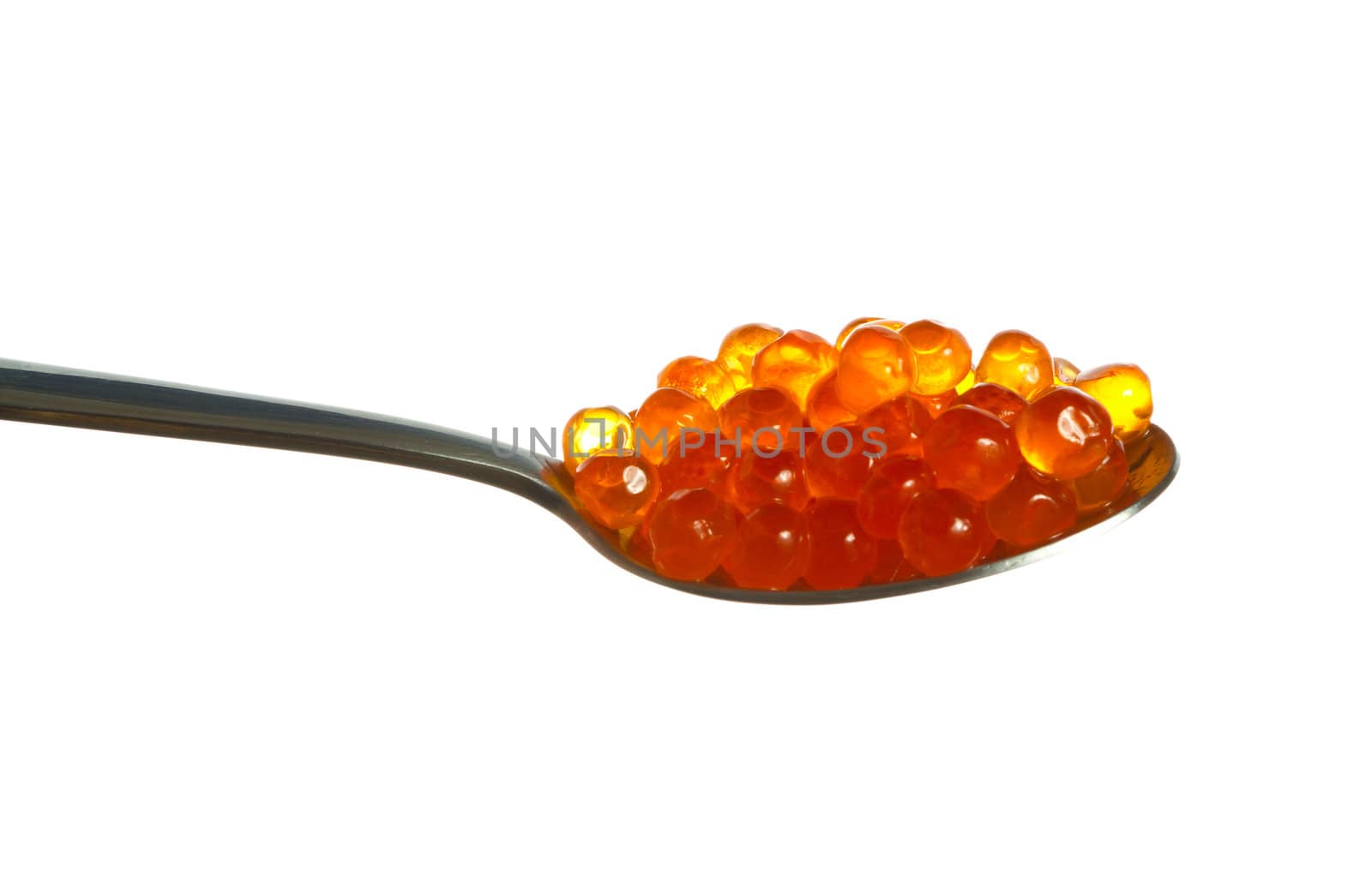 spoon caviar isolated