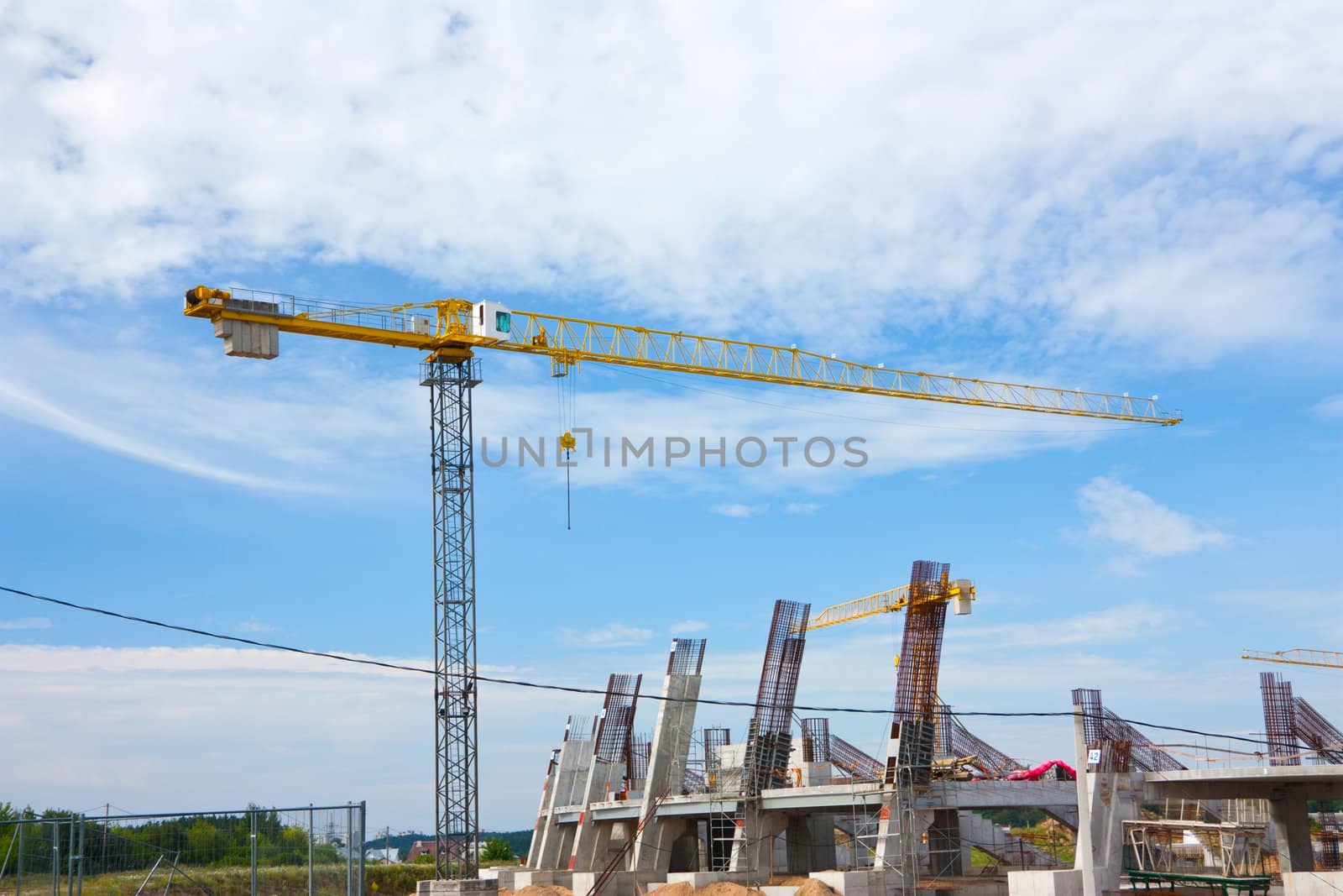 construction of the stadium