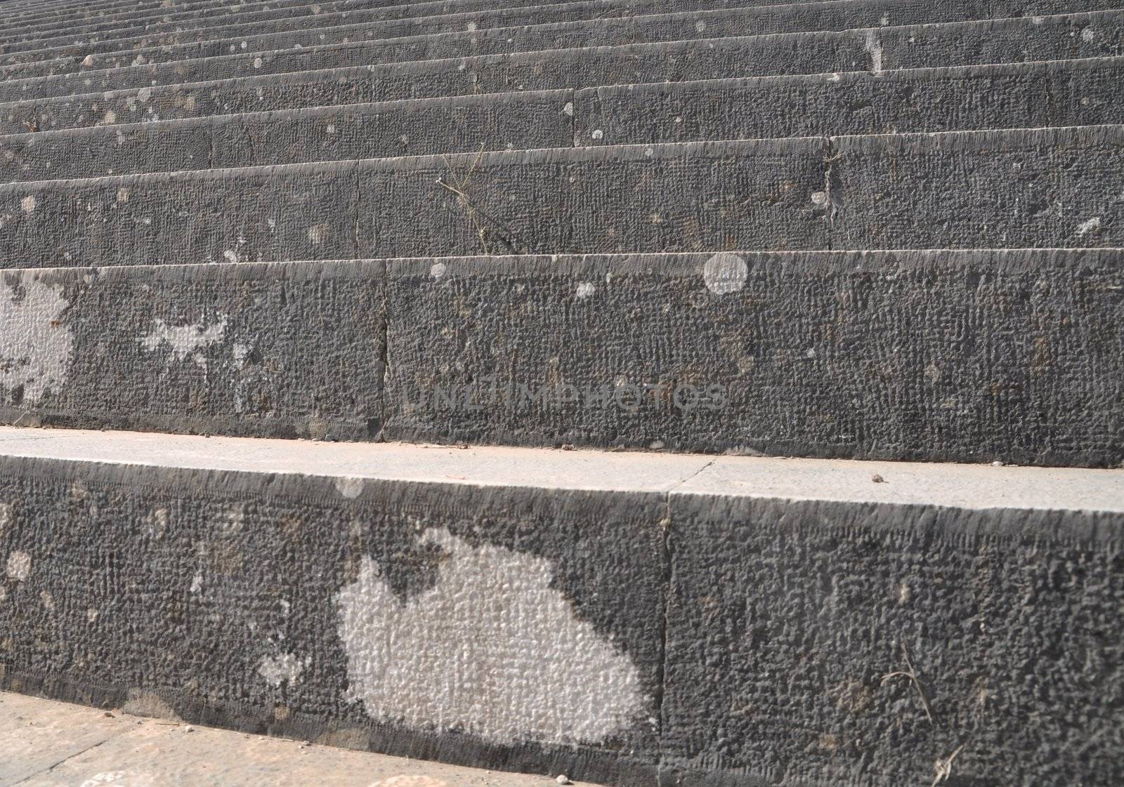granite stairs background in a ancient landmark