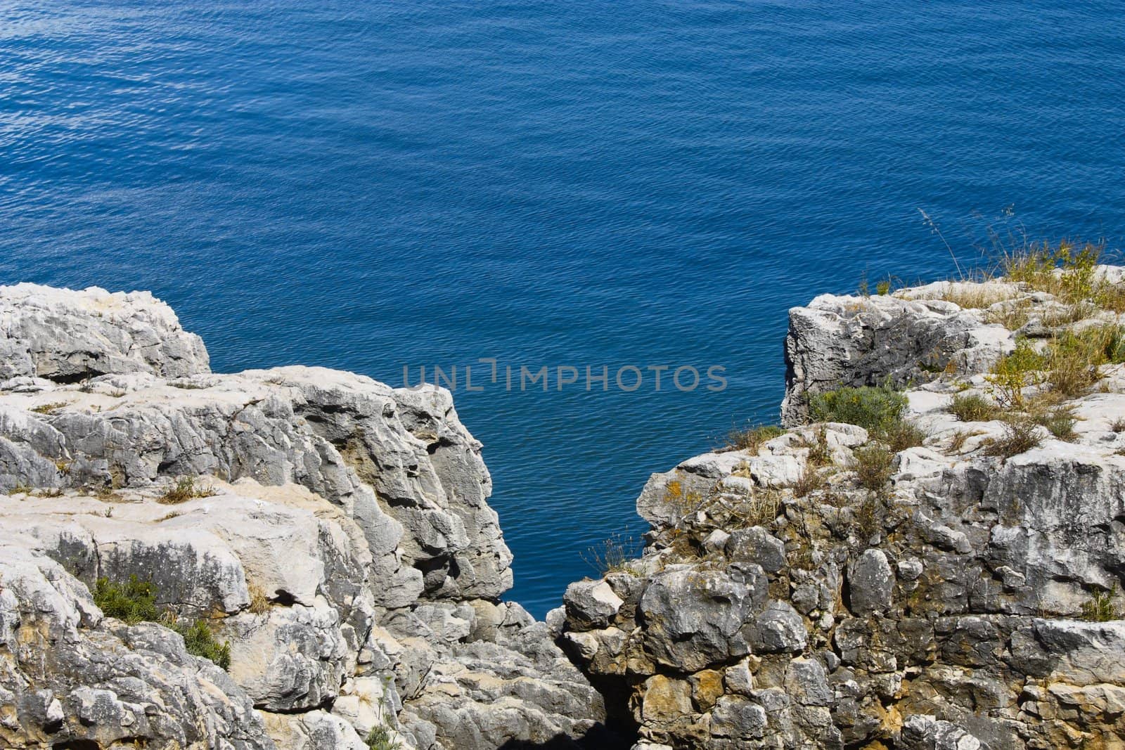 Sea landscape with stones