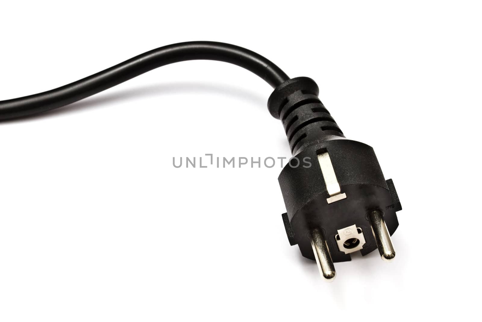 Electric plug isolated on the white background 
