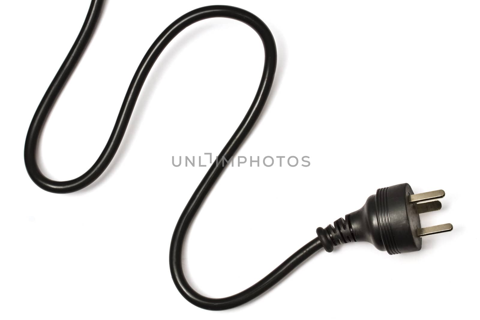 Electric plug isolated on the white background 
