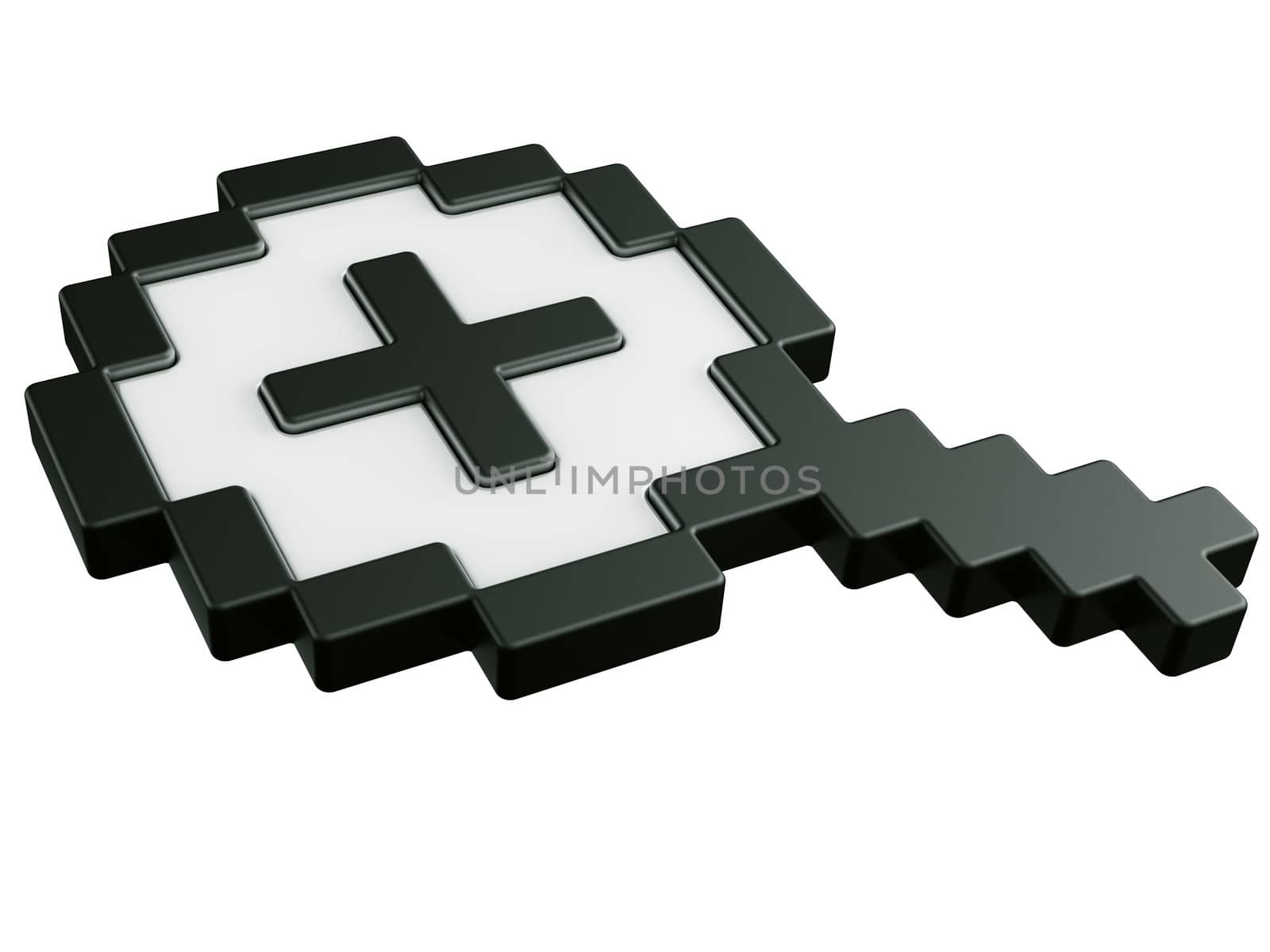 3d rendering of a zoom in cursor